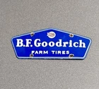 VINTAGE B F GOODRICH FARM TIRES PORCELAIN SIGN CAR GAS TRUCK MOTORCYCLE OIL
