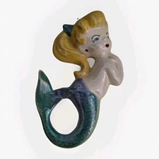 Retro Kitsch MCM Style Iridescent Mermaid Wall Hanging Plaque
