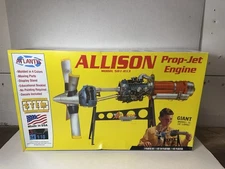 Atlantis Allison Model 501-D13 Prop-Jet Engine 1/10 Model Kit H1551 NEW OPEN BOX