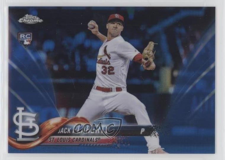 2018 Topps Chrome Blue Refractor 58/150 Jack Flaherty #4 01v6