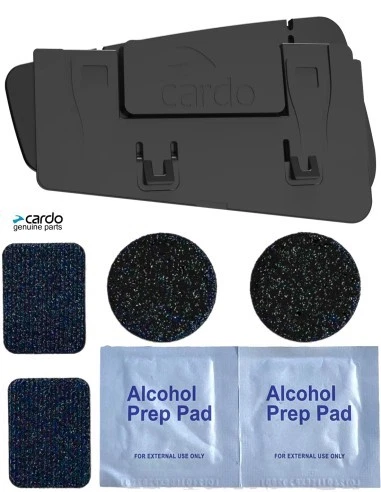 CARDO SYSTEMS FR Plaque adhésive pour Cardo - FREECOM SPIRIT tous modèles - avec accessoires,