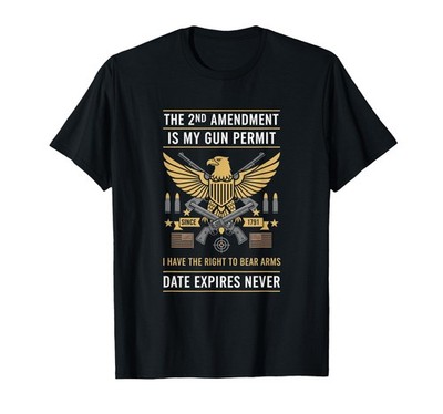USA Second Amendment - The 2nd Amendment is My Gun Permit T-Shirt
