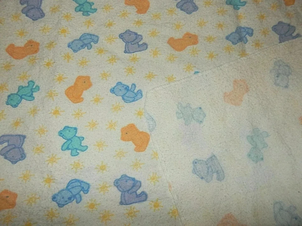 4B Vintage 30x30 Carter's Ositos de Peluche Franela Recepción Bebé Cuna Manta Lovey Foto 4 de 4