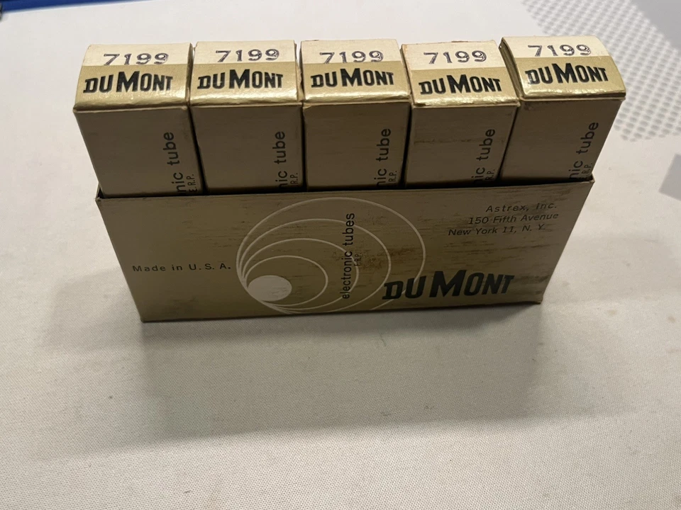 Lot of 5 NOS 7199 Vacuum Tubes, DuMont Made in USA - Image 1 of 4