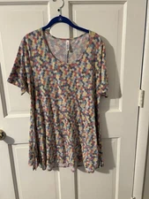 Lularoe Blouse Size XL Multiple Colors Short Sleeve 