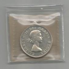 **1953 NSF** (No Shoulder Fold) Canadian Silver Dollar  - ICCS MS64