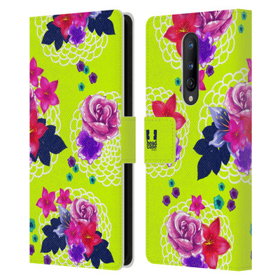 HEAD CASE DESIGNS PAINTED FLOWERS LEATHER BOOK WALLET CASE FOR ONEPLUS PHONES