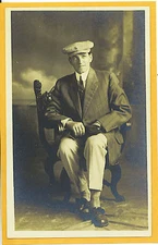 Studio Real Photo Postcard RPPC Dapper Man Great Shoes