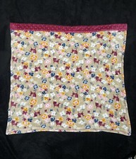 Baby Starters Blanket Fox Flower Burgundy Minky Dot Raised Bump Edge Tan Lovey