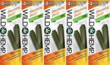Wild H. Natural Wraps Rolling Papers 20 Total Wraps 5 Pouches (Tropical Buzz)