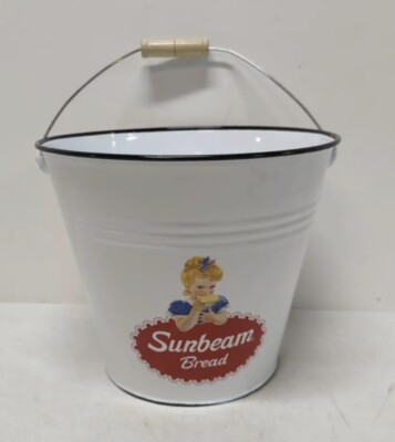 Sunbeam Bread Enamel Advertising Bucket New