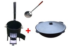 Utschak + Kasan 12 16 22 Liter Gusseisen Kazan Казан Ofen mit ROHR 2 mm