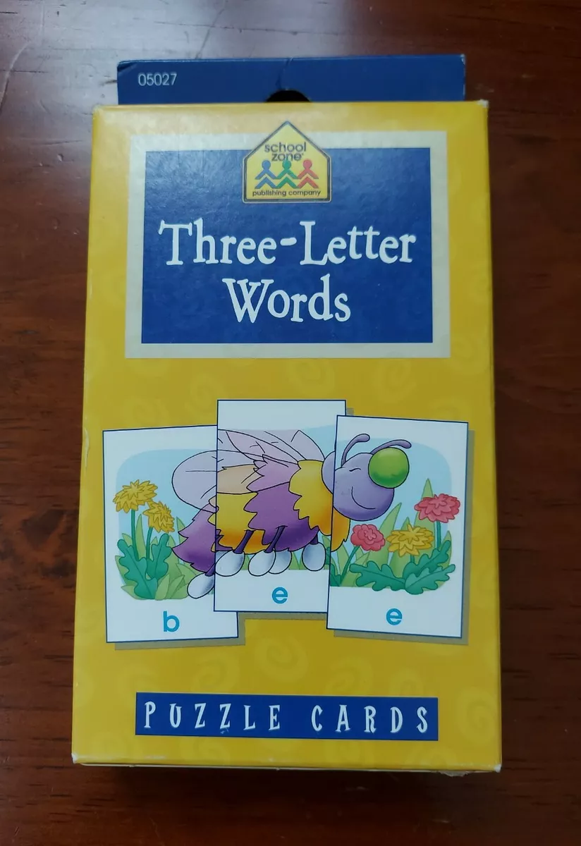 School Zone Three-Letter Words Flash Puzzle Cards Playing Card ...