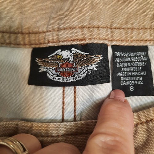 Harley Davidson Women's Khaki/ Tan Cargo Capris Size 8  Lot 717 FREE SHIPPING - Picture 9 of 9