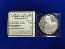 🌟1994 MICHAEL JORDAN  BARONS BASEBALL ROOKIE 1 OZ .999 SILVER COIN ENVIROMINT 