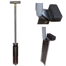 Lesche Ground Shark 36” Shovel w/ Serrated Blade for Metal Detecting Gardening