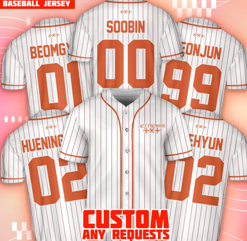 TXT 'ACT Promise World Tour' Baseball Jersey Merch Shirt Kpop