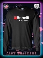 T-shirt uomo manica lunga Benelli Sport Armi logo nuova maglietta americana