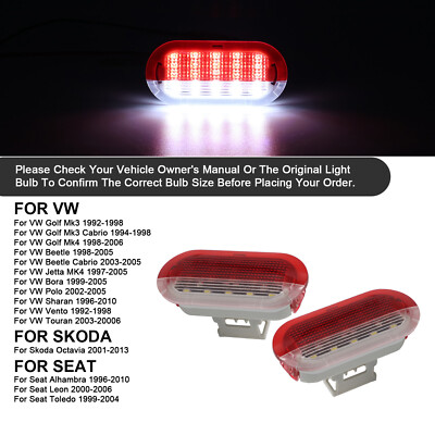 für VW Golf III 3 IV 4 Polo Sharan Bora Led Türwarnleuchte Einstiegsbeleuchtung
