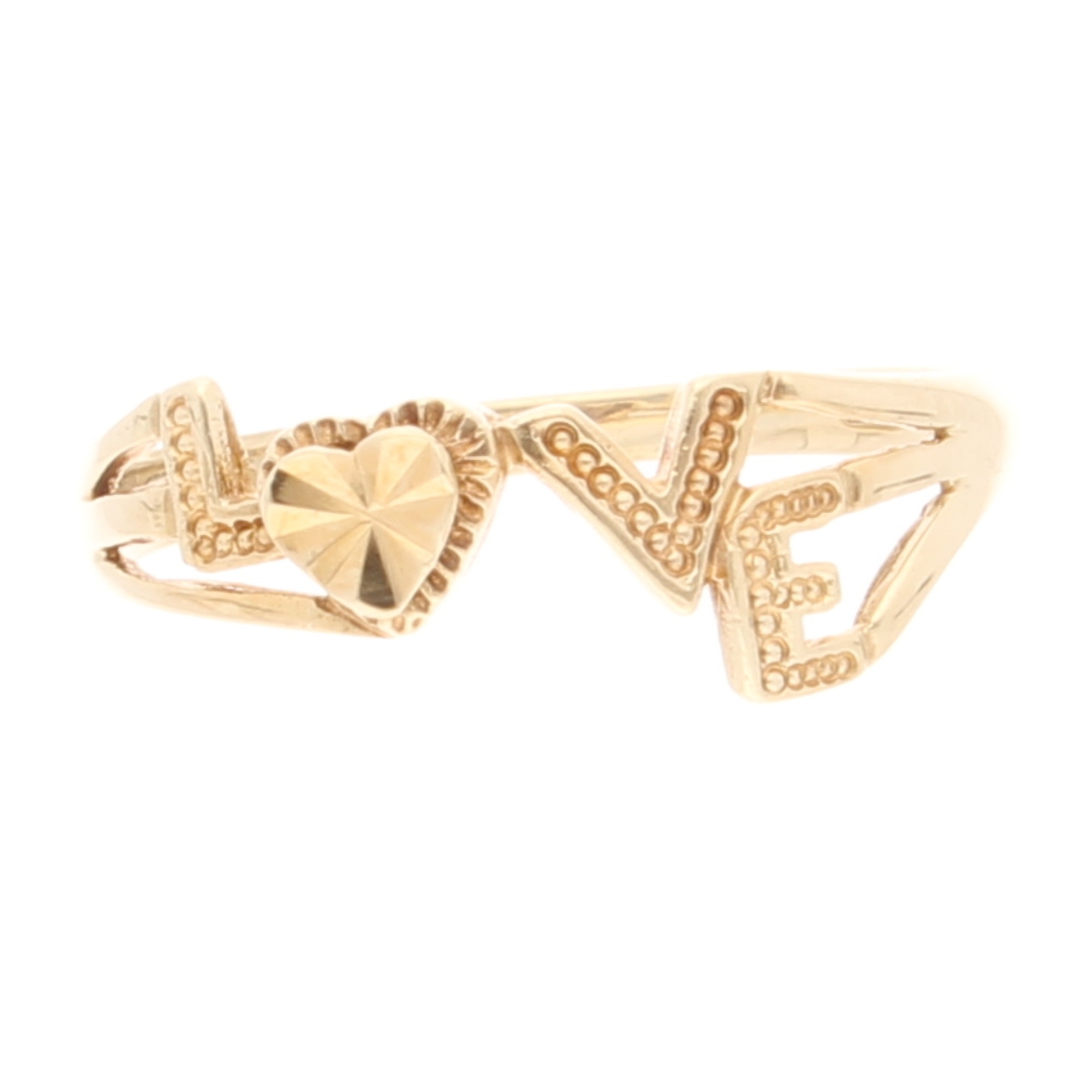 9Carat Yellow Gold Love Ring (Size L) 7mm Widest