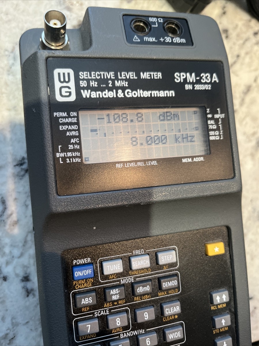 Wandel & Goltermann SPM-33A Portable Selective Level Meter