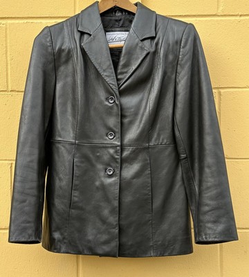Leather Lord And Taylor Womens Blazers Lord Taylor Vintage Black