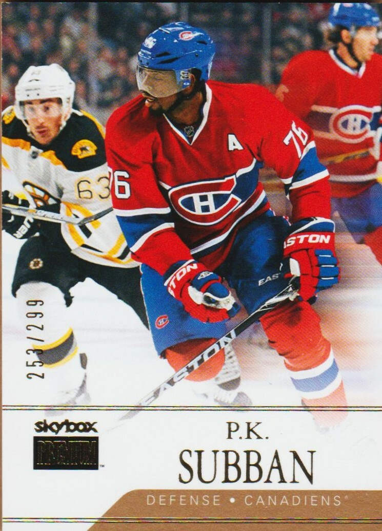 P.K. SUBBAN 14-15 SKYBOX PREMIUM /299 CARD # 13 FLEER P.K. SUBBAN 14-15 SKYBOX PREMIUM /299 CARD # 13 FLEER