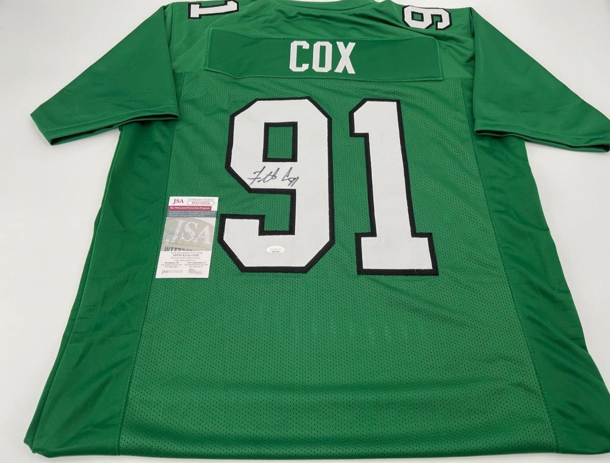 FLETCHER COX PHILADELPHIA EAGLES SIGNED CUSTOM GREENE T.B JERSEY