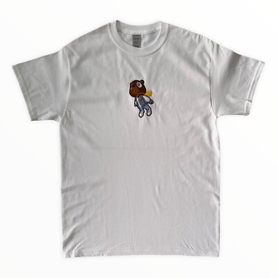 T-Shirt Actual Fact Flying Dropout Bear bestickt weiß