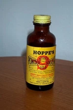 VINTAGE GUN BORE CLEANER Hoppe's No. 9 Nitro Power Solvent Glass Display BOTTLE