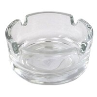 Aschenbecher Ca. 7 X 3,5 Cm Glas Rund Transparent Ascher Tischaschenbecher