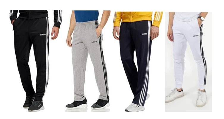 Pantalones deportivos Adidas Essential de vellón con puño cónico para hombre CONJUNTO DE 4 nuevos