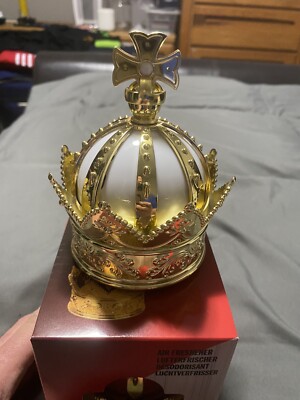 NEW White Gold Vintage Retro 90s King CROWN Car Truck Semi RV Air