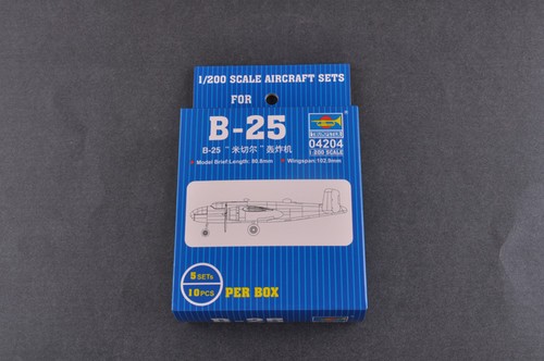 Kit Modelo de Conjunto de Avión Mitchell Plástico Trompeter 04204 1/200 Escala B-25 - Imagen 4 de 6