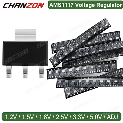 Ams1117 1.2V 1.5V 3.3V 1.8V 2.5V 3.3V 5V Adj Voltage Regulator Transistor Smd