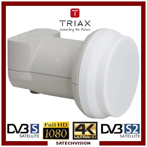 LNB Single Triax TSI 0,3 dB Gain 65 dB Tête universelle 1 sortie Full HD 3D 4K - Photo 1/2