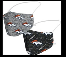 Denver Broncos 2-Pack Fanatics Face Masks NFL 100 Polyester