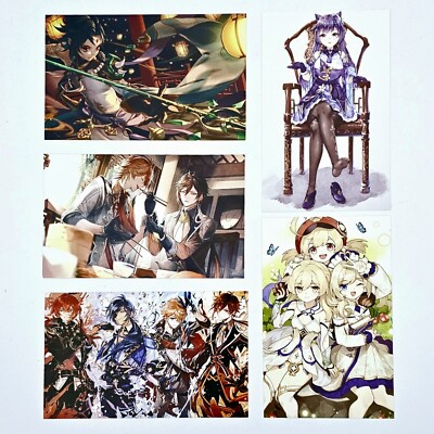 GENSHIN IMPACT Postkartenset KEQING  LUMINE BARBARA XIAO ZHONGLI TARTAGLIA KAEYA