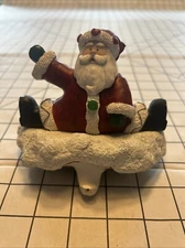 Santa Clause Split Stocking Hanger Christmas Decoration 