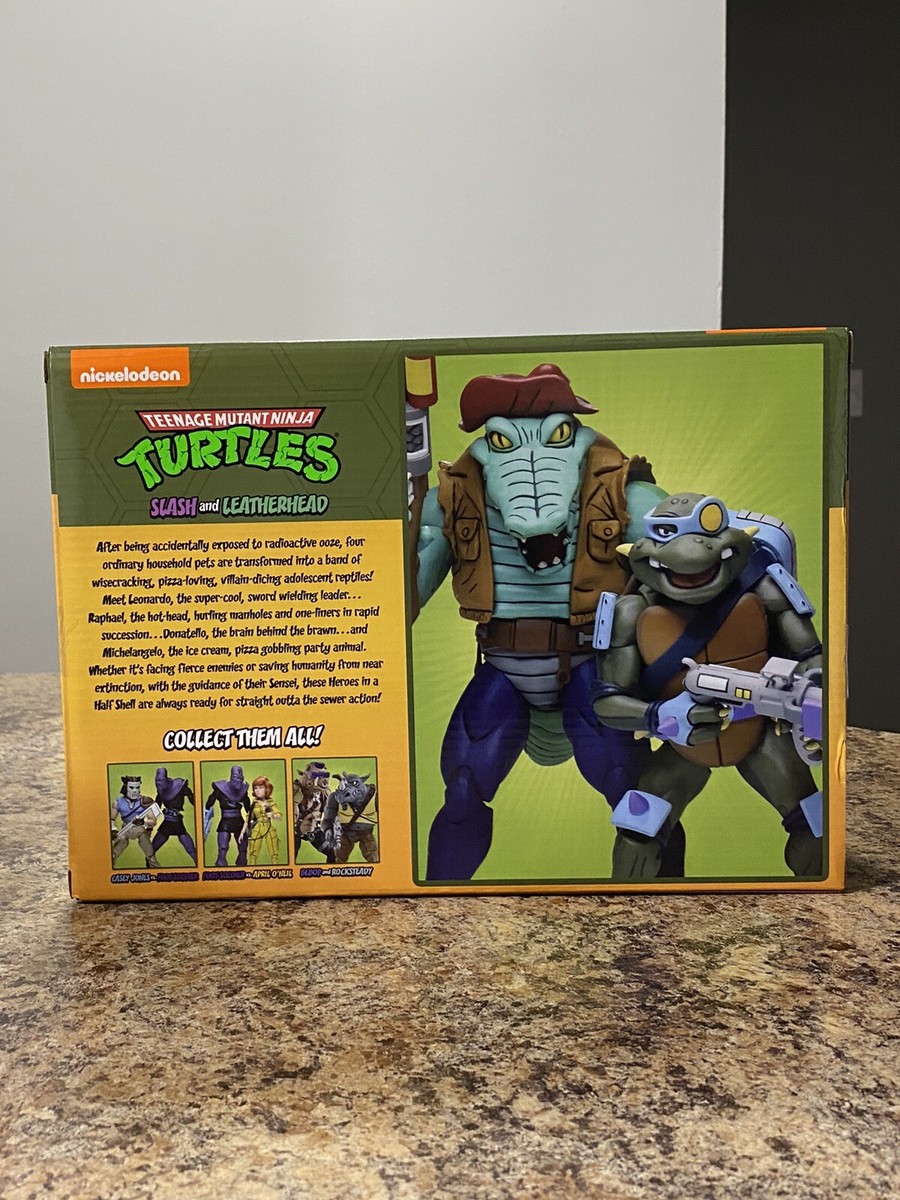 NECA TMNT Teenage Mutant Ninja Turtles Slash and Leatherhead 2