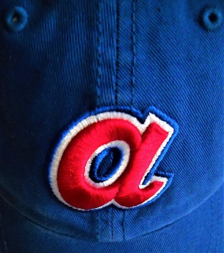 ATLANTA BRAVES UNISEX LOW-PROFILE 1-FIT HAT CAP W/ LITTLE a LOGO (ADULT X-LARGE) - Picture 2 of 5