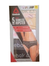Medium Reebok Ladies Seamless Hipster Stretch Performance Training, 5 Pack