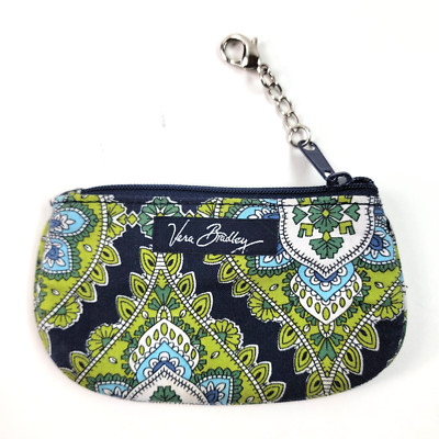 Vera Bradley Clip Zipper ID Pouch Coin Small Purse Multicolor Design