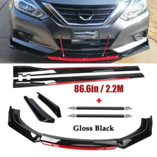 For Nissan Maxima Sedan Front Bumper Lip Spoiler Splitter Side Skirt Glossy