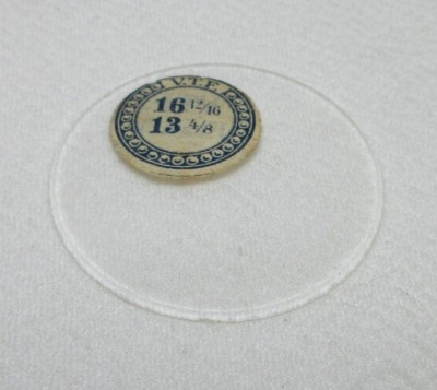 THICK GLASS POCKET WATCH CRYSTAL 16 12/16 REPLACEMENT PART NEW OLD STOCK #M16
