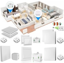 Funkschalter System batterielos KINETIC Funk-Wand-schalter & Funk-Empfänger IP67