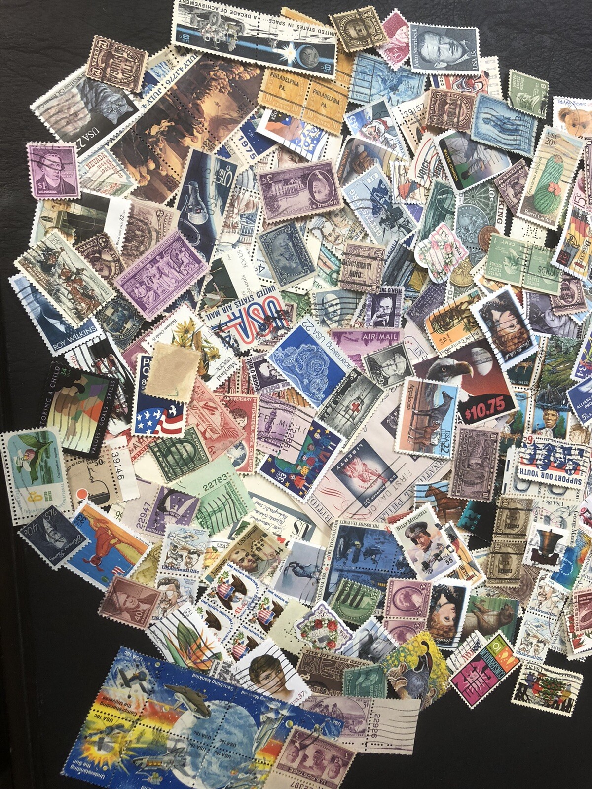 US stamp poundage kiloware lot collection 450+ 1 oz packet of stamps