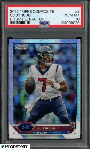 2023 Topps Composite Prism Refractor #2 CJ Stroud Texans RC Rookie PSA 10