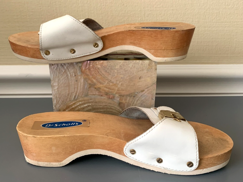 Dr Scholl's Sandalo Originale Donna Taglia 5M Zoccolo Pelle Bianco