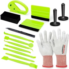 Premium Vinyl Wrap Tool Kit: 7PCS Car Wrap Installation Tools with Carbon Fiber 